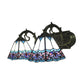 Frendorf | Pyramide Gepoleerd Glas Wandlamp Tiffany 2 Koppen Zwart/Brass/Bronze Wandbevestiging Lichtarmatuur
