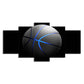 Frendorf | Schwarze Basketball Wandkunst Sport Moderne Mehrteilige Leinwanddruck für das Wohnzimmer