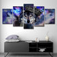 Frendorf | Digitale Druck Wölfe Wandkunst Lila Modernismus Leinwand für Wohnzimmer, Mehrteilig