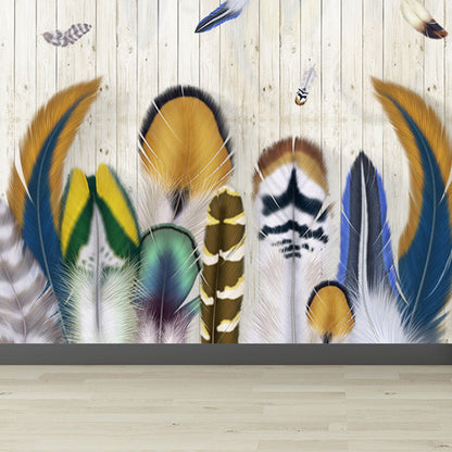 Ganzes Vogelgefieder Wandtapete für Wanddekoration Zeitgenössische Mädchenzimmer Wandkunst