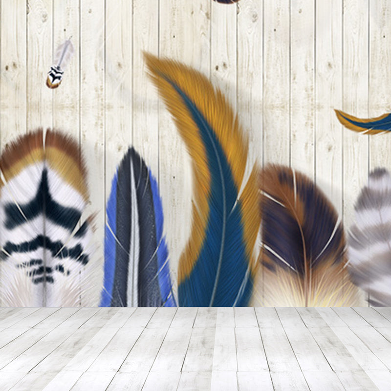 Ganzes Vogelgefieder Wandtapete für Wanddekoration Zeitgenössische Mädchenzimmer Wandkunst