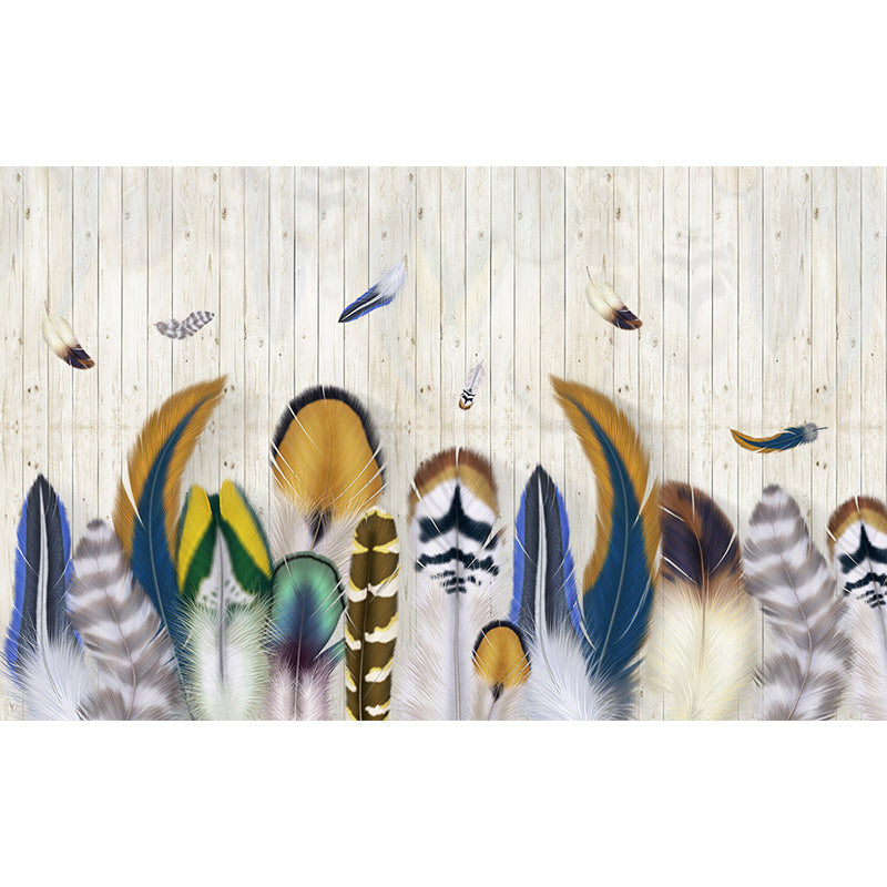 Ganzes Vogelgefieder Wandtapete für Wanddekoration Zeitgenössische Mädchenzimmer Wandkunst