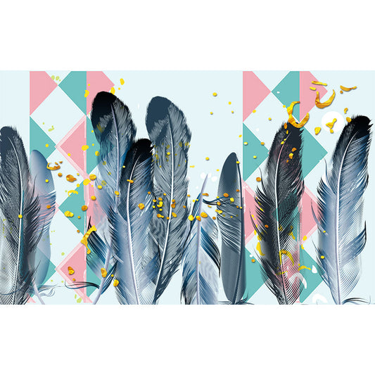 Ganzes Vogelgefieder Wandtapete für Wanddekoration Zeitgenössische Mädchenzimmer Wandkunst