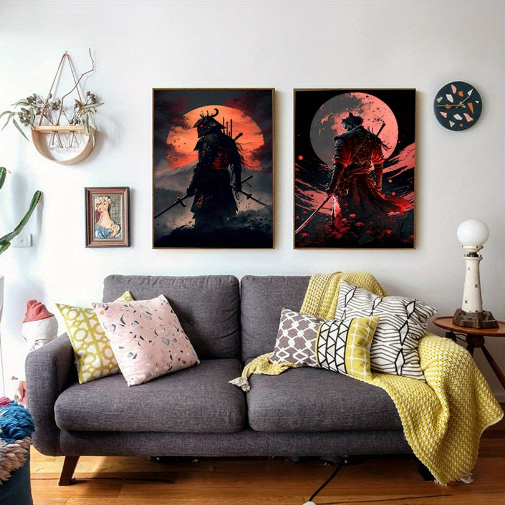 Frendorf | BlossomBlade - Samurai-Leinwandkunst mit Kirschblüten