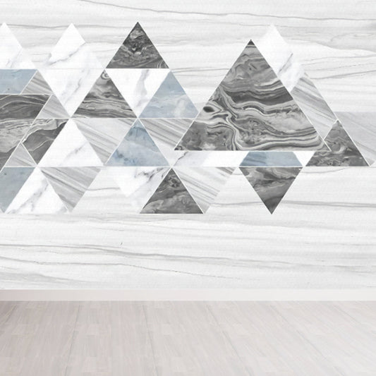 Geometrisches Marmor-Wandbild Grau zeitgenössische Wanddekoration für Hausinterieur