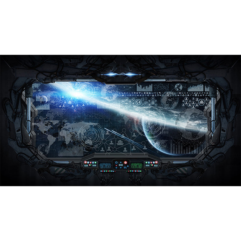 Frendorf | Space Capsule View Mural Wallpaper Sci-Fi Feuchtigkeitsbeständiges Wandkunst für Kinderzimmer