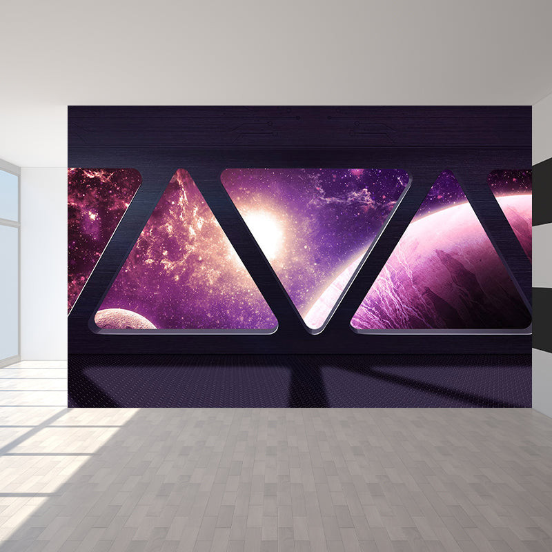 Frendorf | Space Capsule View Mural Wallpaper Sci-Fi Feuchtigkeitsbeständiges Wandkunst für Kinderzimmer