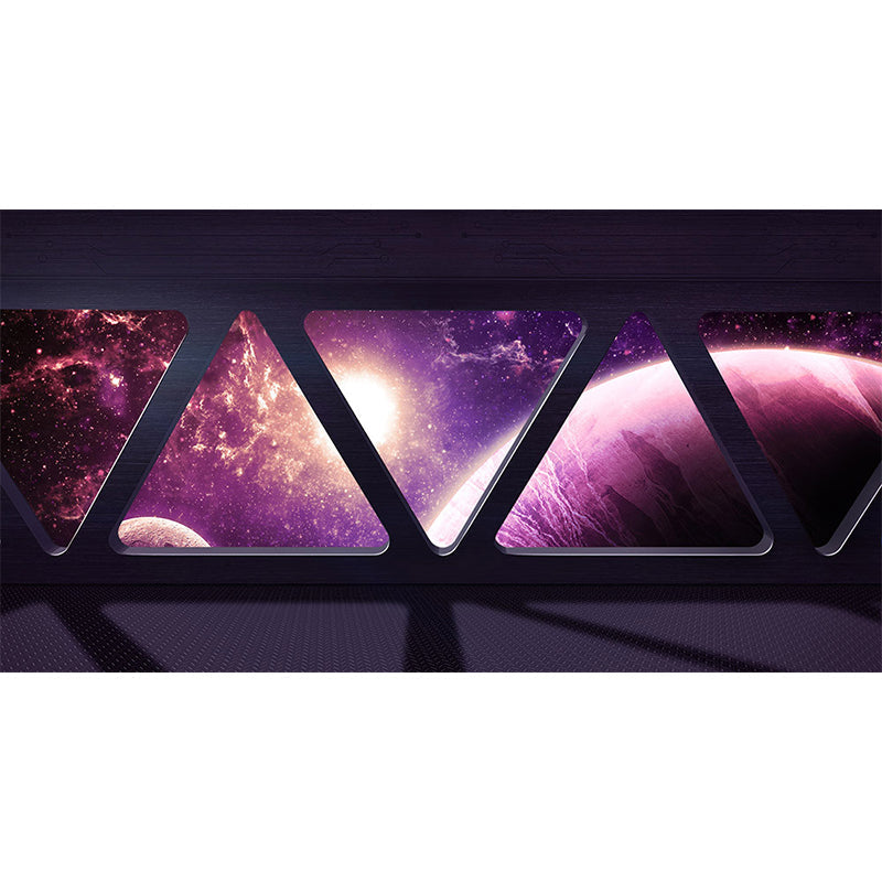 Frendorf | Space Capsule View Mural Wallpaper Sci-Fi Feuchtigkeitsbeständiges Wandkunst für Kinderzimmer