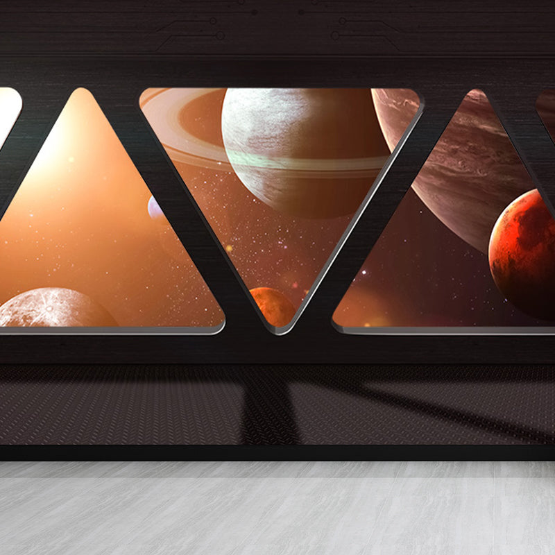 Frendorf | Space Capsule View Mural Wallpaper Sci-Fi Feuchtigkeitsbeständiges Wandkunst für Kinderzimmer