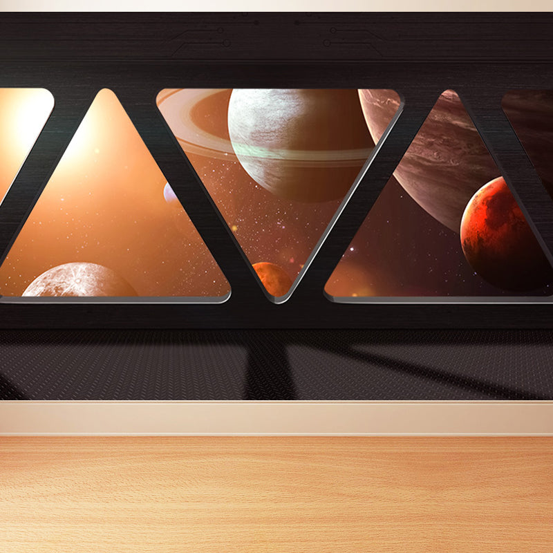 Frendorf | Space Capsule View Mural Wallpaper Sci-Fi Feuchtigkeitsbeständiges Wandkunst für Kinderzimmer