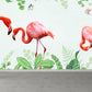 Große Flamingos Wandtapete Mural Feuchtigkeitsbeständig Tropisches Schlafzimmer Wandbelag