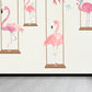 Große Flamingos Wandtapete Mural Feuchtigkeitsbeständig Tropisches Schlafzimmer Wandbelag