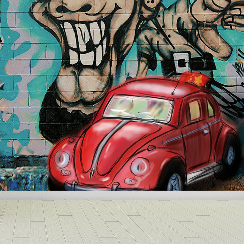 Frendorf | Coole Straße Graffiti Wanddekoration Mural Jungen Schlafzimmer Abstraktes Muster Wandverkleidung, Maßgeschneidert