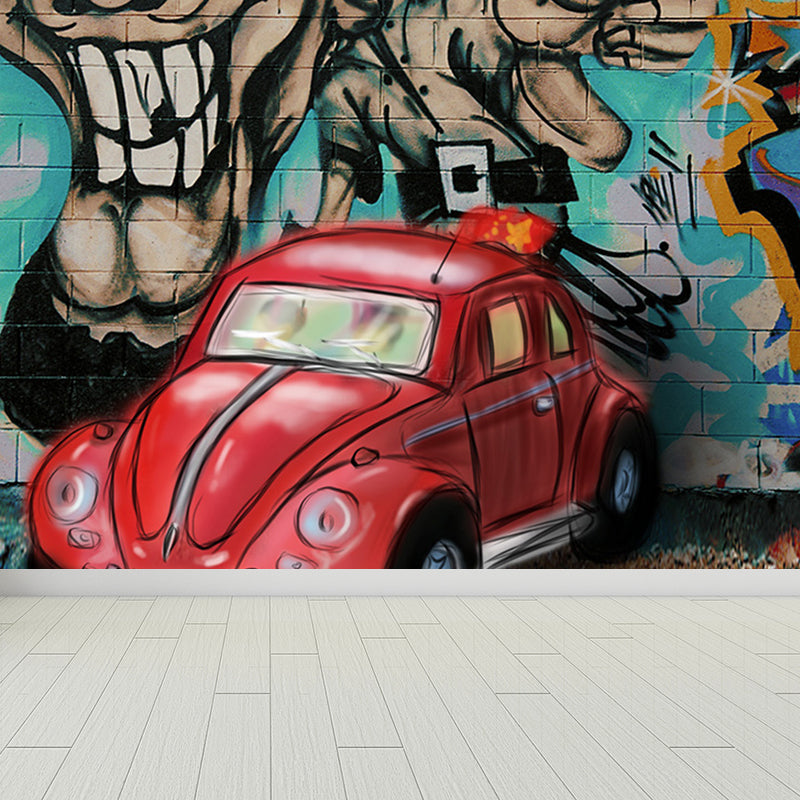 Frendorf | Coole Straße Graffiti Wanddekoration Mural Jungen Schlafzimmer Abstraktes Muster Wandverkleidung, Maßgeschneidert