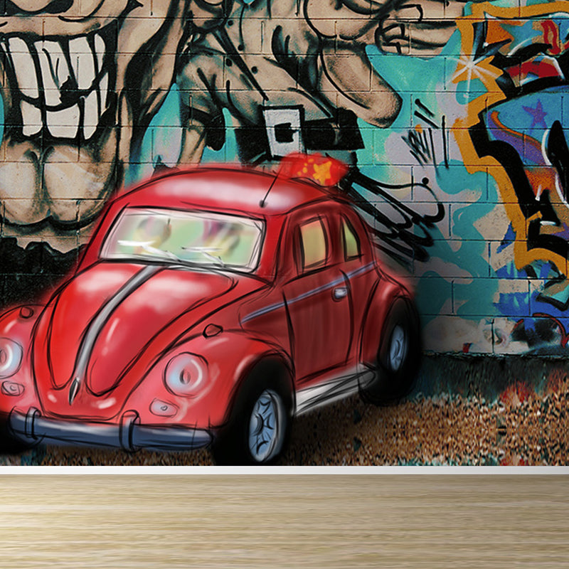 Frendorf | Coole Straße Graffiti Wanddekoration Mural Jungen Schlafzimmer Abstraktes Muster Wandverkleidung, Maßgeschneidert