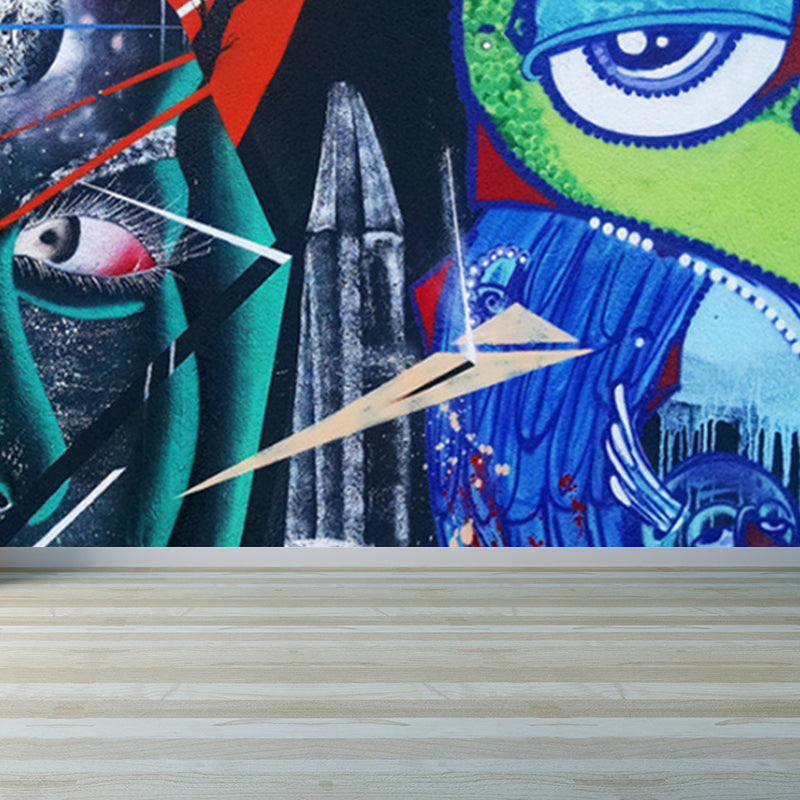 Frendorf | Coole Straße Graffiti Wanddekoration Mural Jungen Schlafzimmer Abstraktes Muster Wandverkleidung, Maßgeschneidert
