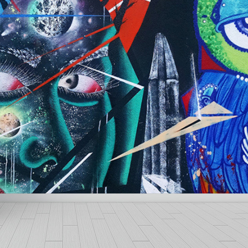 Frendorf | Coole Straße Graffiti Wanddekoration Mural Jungen Schlafzimmer Abstraktes Muster Wandverkleidung, Maßgeschneidert