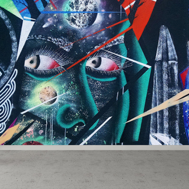 Frendorf | Coole Straße Graffiti Wanddekoration Mural Jungen Schlafzimmer Abstraktes Muster Wandverkleidung, Maßgeschneidert