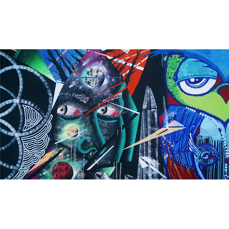 Frendorf | Coole Straße Graffiti Wanddekoration Mural Jungen Schlafzimmer Abstraktes Muster Wandverkleidung, Maßgeschneidert