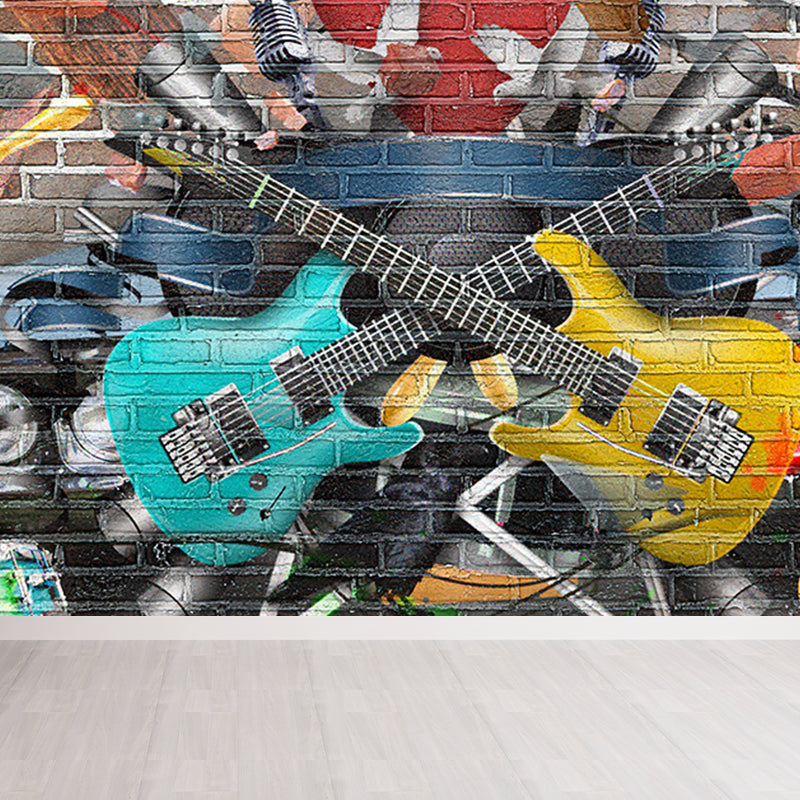 Frendorf | Coole Straße Graffiti Wanddekoration Mural Jungen Schlafzimmer Abstraktes Muster Wandverkleidung, Maßgeschneidert