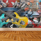 Frendorf | Coole Straße Graffiti Wanddekoration Mural Jungen Schlafzimmer Abstraktes Muster Wandverkleidung, Maßgeschneidert