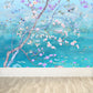 Frühling Blüte Lotus Teich Wandbild Zeitgenössisch Wasserdicht Schlafzimmer Wandverkleidung, Maßgeschneidert