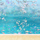 Frühling Blüte Lotus Teich Wandbild Zeitgenössisch Wasserdicht Schlafzimmer Wandverkleidung, Maßgeschneidert