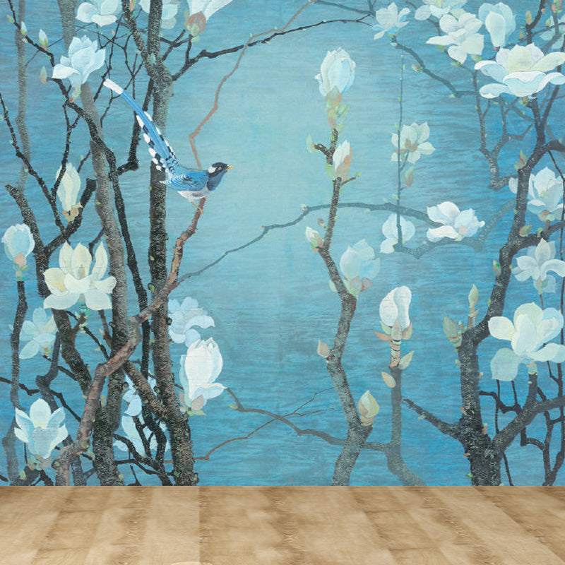 Blooming Magnolia Tapete Wandbild Modern Wasserdicht Schlafzimmer Wanddeko, Maßanfertigung