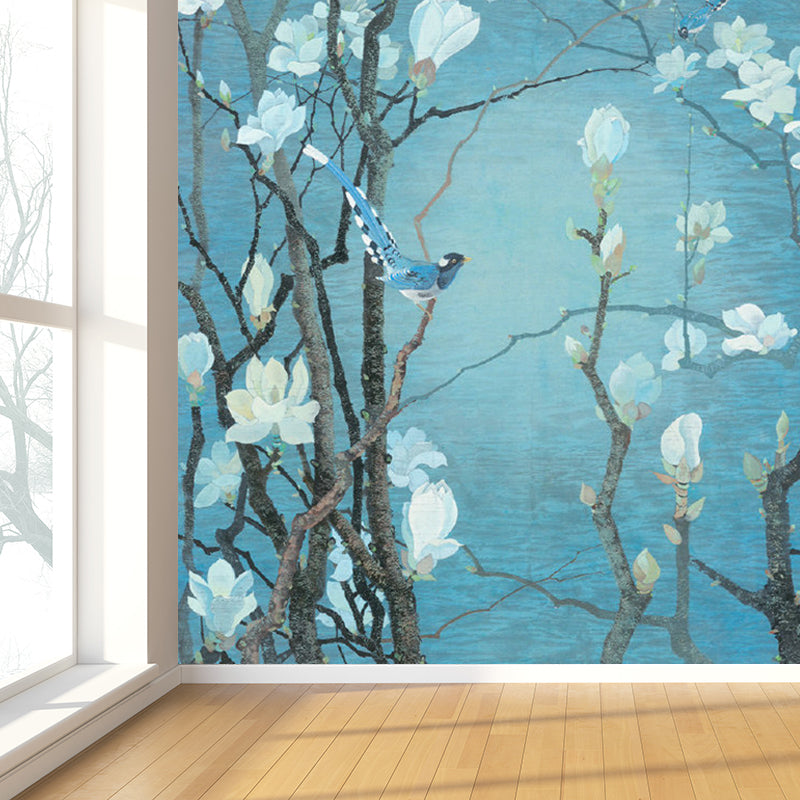 Blooming Magnolia Tapete Wandbild Modern Wasserdicht Schlafzimmer Wanddeko, Maßanfertigung