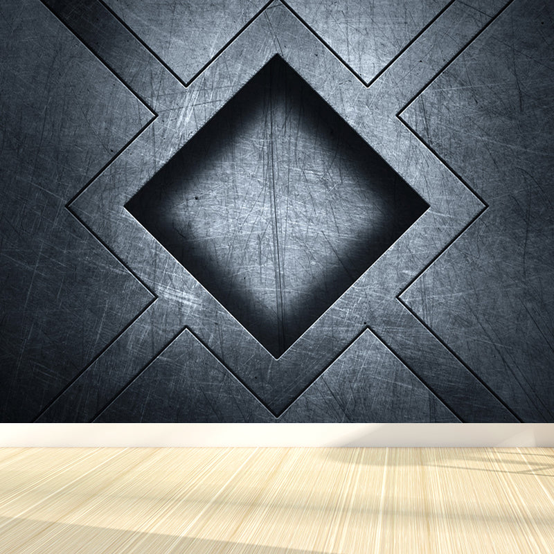 Grau geometrisches Muster Wandbild feuchtigkeitsbeständige industrielle Badezimmer Wandverkleidung