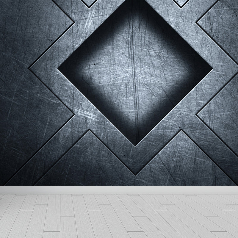 Grau geometrisches Muster Wandbild feuchtigkeitsbeständige industrielle Badezimmer Wandverkleidung