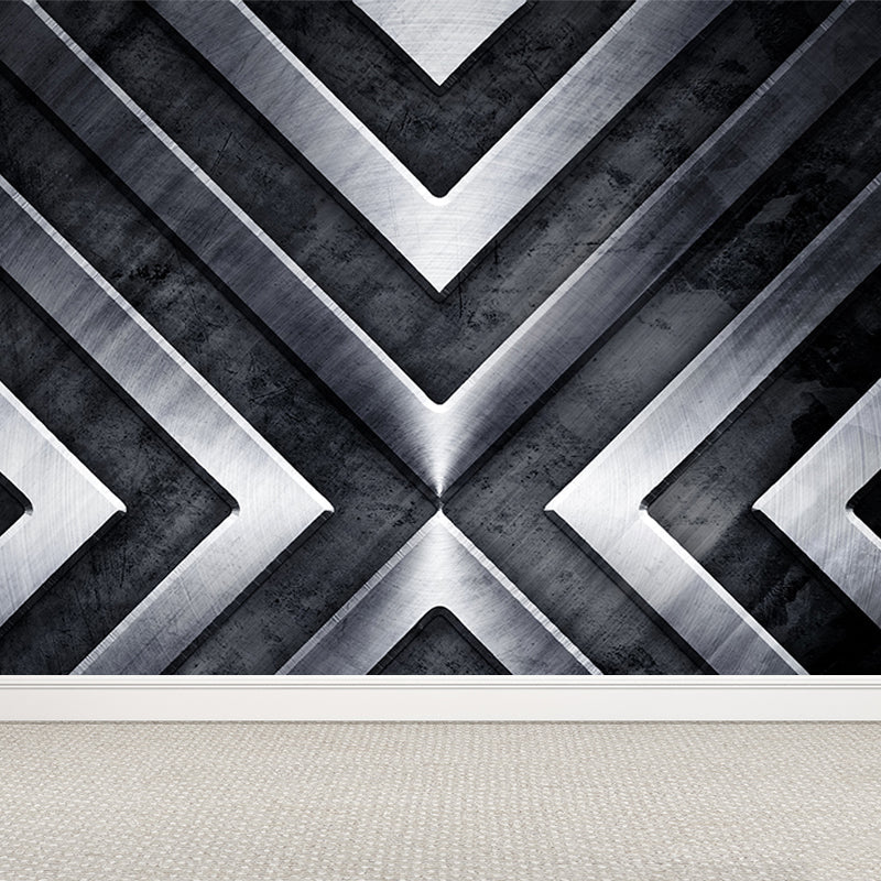 Grau geometrisches Muster Wandbild feuchtigkeitsbeständige industrielle Badezimmer Wandverkleidung
