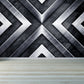 Grau geometrisches Muster Wandbild feuchtigkeitsbeständige industrielle Badezimmer Wandverkleidung