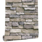 Industrielle Abzieh-Tapetenrolle Dunkelgrau 3D Backsteinwand Dekor, 19,5' L x 17,5" B