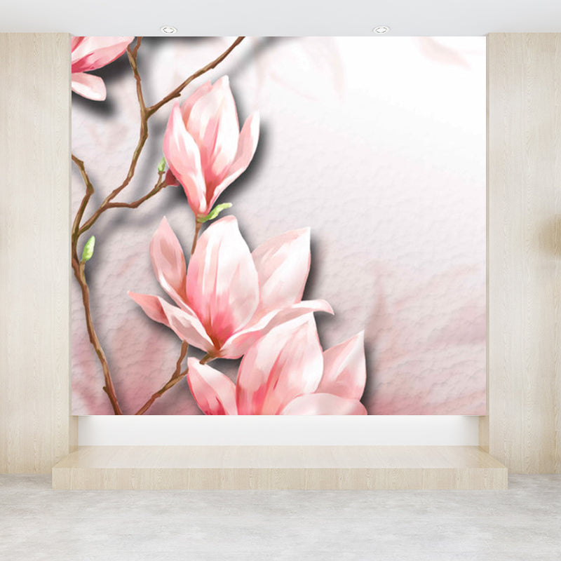 Frendorf | Illustration style flower branch wall sticker for the living room, pink, personalized