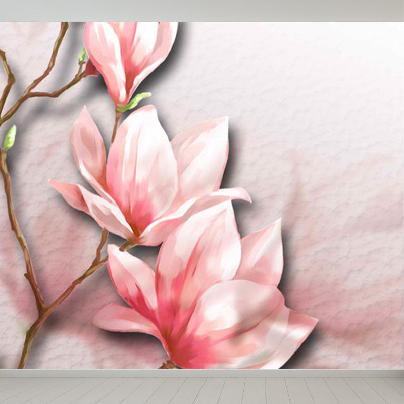 Frendorf | Illustration style flower branch wall sticker for the living room, pink, personalized