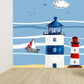 Maritimer Leuchtturm Tapetenwechsel Cartoon Vliesstoff Wanddekoration für das Wohnzimmer