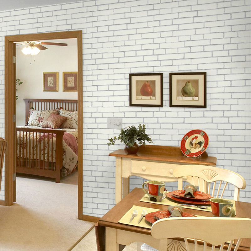 Helle Backstein Tapete für Wohnzimmer Architektur Wandverkleidung, 57-1-Quadratfuß