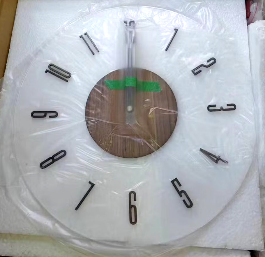 Nordic Massivholz Stille Wanduhr 14 Zoll