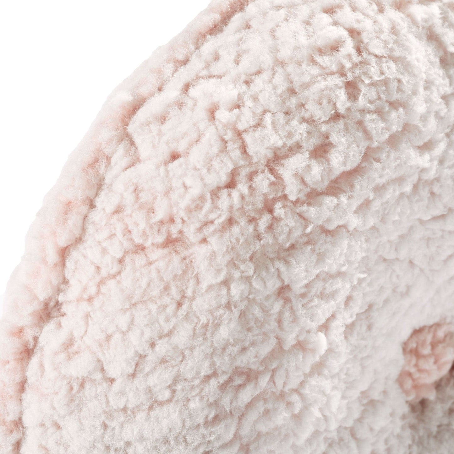 Button Soft Sherpa runde Wurfkissen