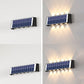 Moderne Einfachheit Solar Wasserdicht Rechteckige ABS PMMA LED Wandleuchte Lampe Für Außenpatio