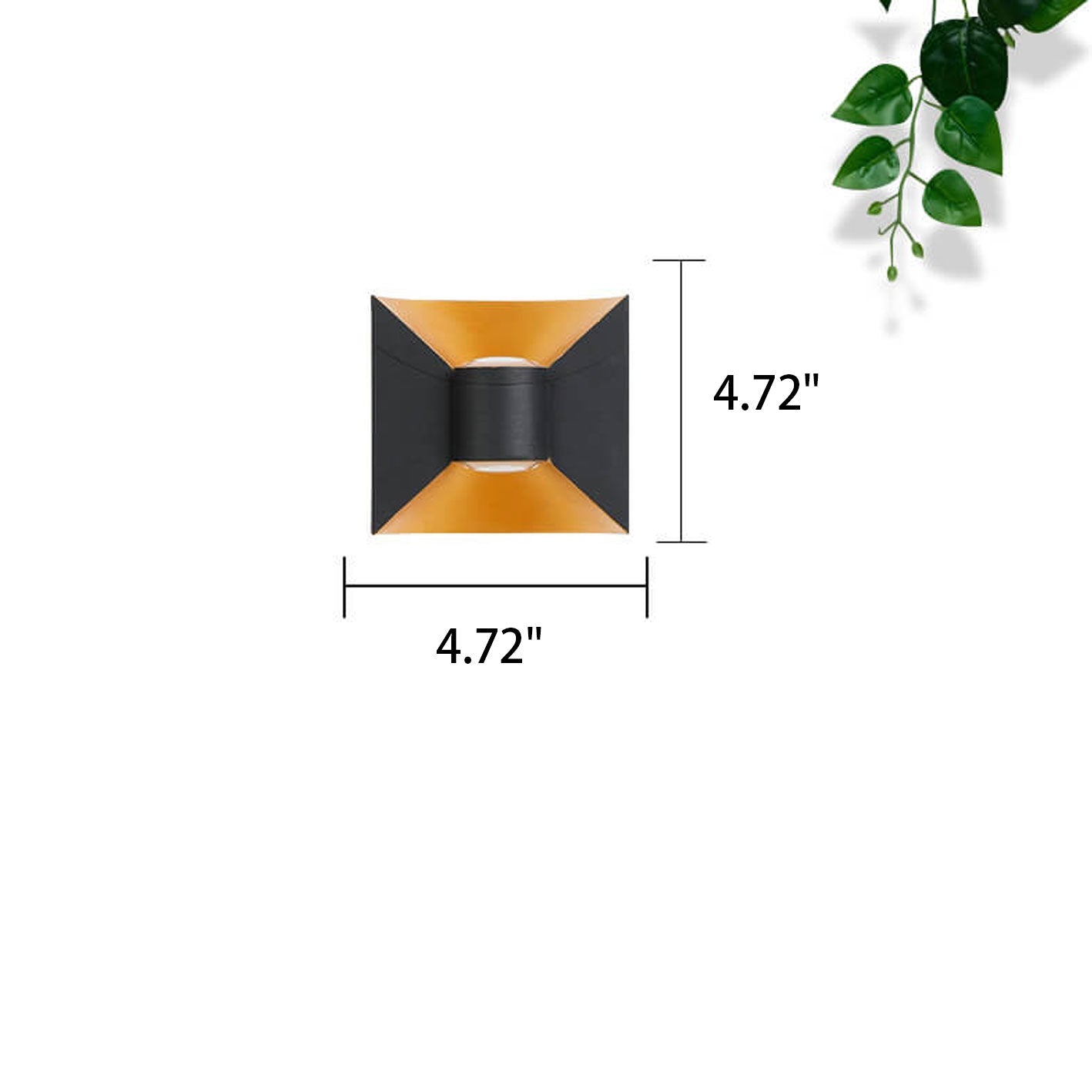 Moderne kreative Aluminium quadratische Doppelkopf Außenbalkon Wandleuchte lampe
