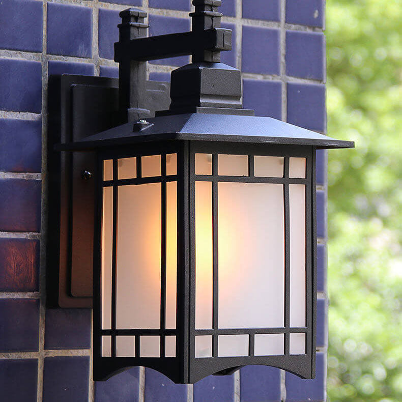 Frendorf | Pavilor Solar Wandlampe | Wasserdicht | Aluminium | Chinesischer Pavillon Stil