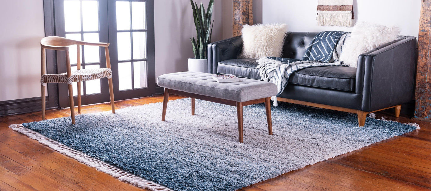 Frendorf | Velviona Gradient Shaggy Teppich | Weicher Hochflorteppich | Modernes Farbverlauf-Design