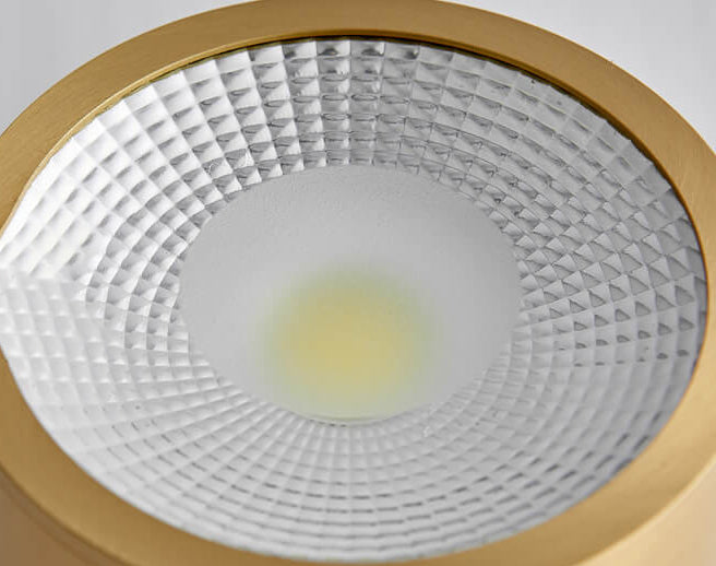 Frendorf | LumaBrass LED Deckenstrahler | Zylindrisches Design | Moderne Flush Mount Beleuchtung | Neutralweiß (4000K)