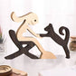 Frendorf | Geschenk für Tierliebhaber - Holzskulptur Tischornamente - Die Liebe zwischen Ihnen und Ihrem pelzigen Freund