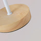 Nordic Vintage Stoff Cone Massivholz LED Tischlampe