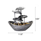 Frendorf | Aqualis Flow LED Tischbrunnen | Kreatives Lotusblatt-Design | Dekorative Lampe mit Wasserlauf