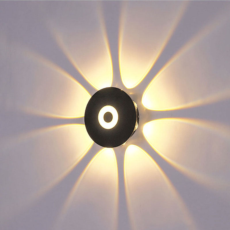 Frendorf | LumaNest LED Wandleuchte im skandinavischen Stil | Aluminium Rundschirm | Wetterfest für Außenbereich & Terrasse