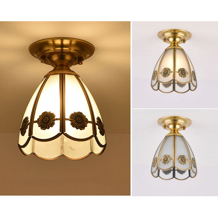 Frendorf | BrassCone Lux LED Deckenleuchte | Europäisches Design | Glas & Messing | Zeitloser Stil